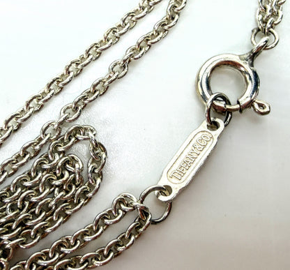 Tiffany & Co. Sterling Silver Infinity Double Chain Necklace 7.5g 15 3/4" JR2034