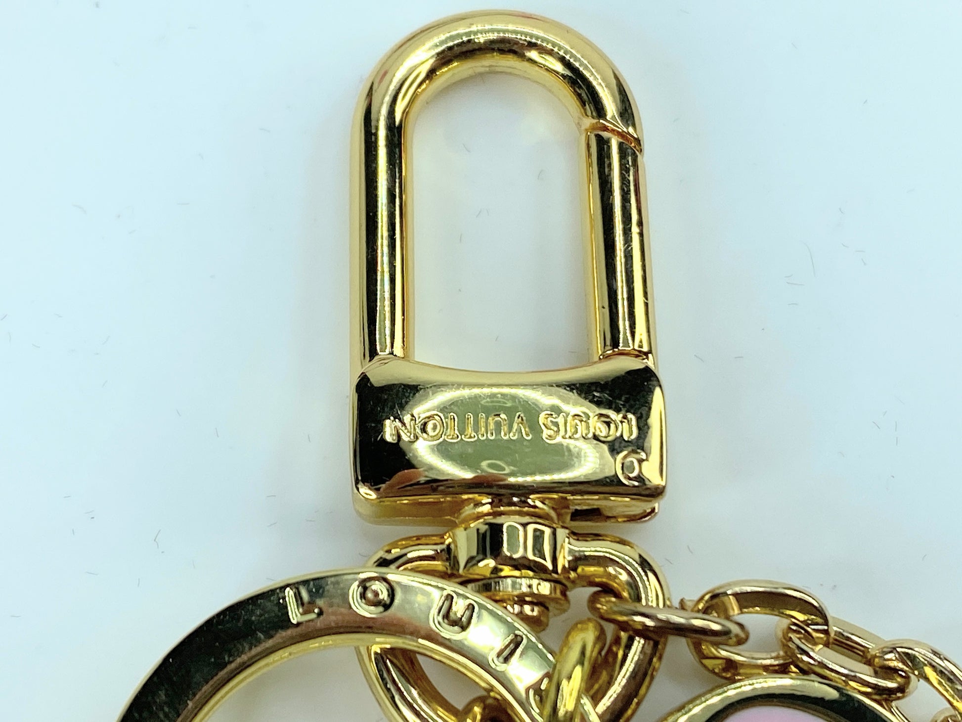Louis Vuitton Kaduna dangle LV Heart Bag lock/key bag charm GS359
