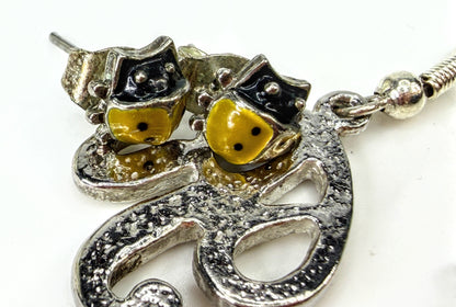 Sterling Silver Initial R & Enamel Ladybug Earrings 2-Pair Set JR2035