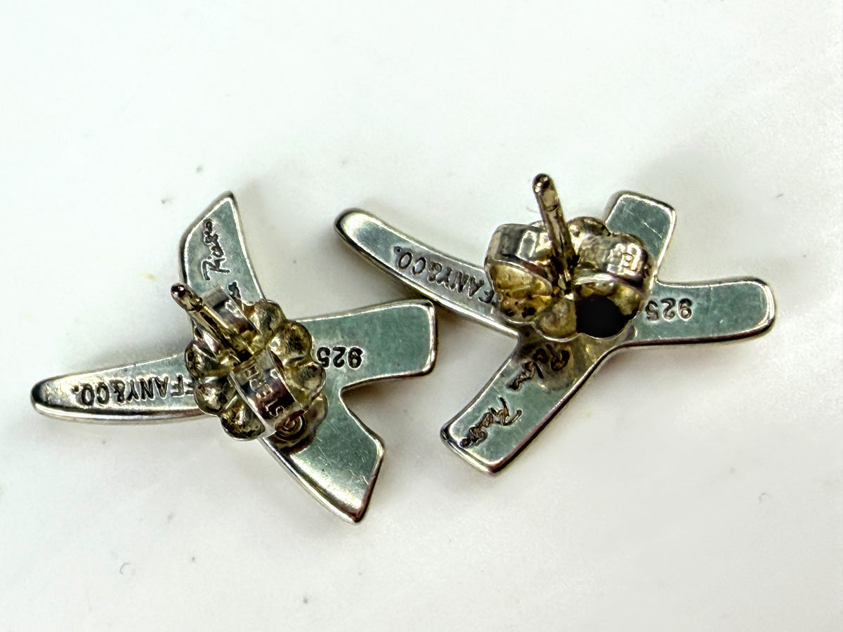 Tiffany & Co Paloma Picasso Graffiti X Sterling Silver Stud Earrings JR2037