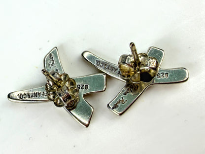 Tiffany & Co Paloma Picasso Graffiti X Sterling Silver Stud Earrings JR2037