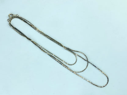 Sterling silver S-Serpentine Snake X-long necklace 30 inches 3.3g JR817