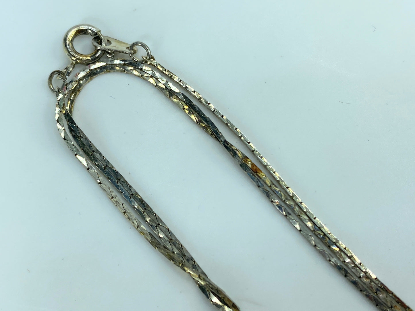 Sterling silver S-Serpentine Snake X-long necklace 30 inches 3.3g JR817