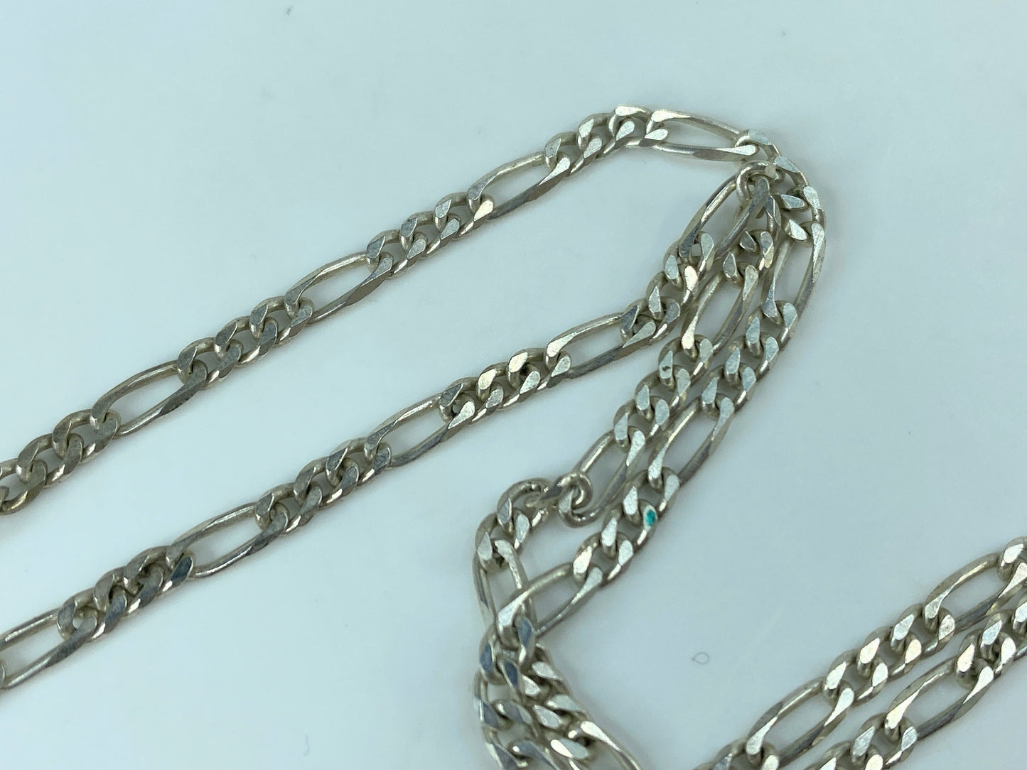 Vintage Sterling silver 925 Figaro 2.5mm 16.0" necklace 6.1g JR818