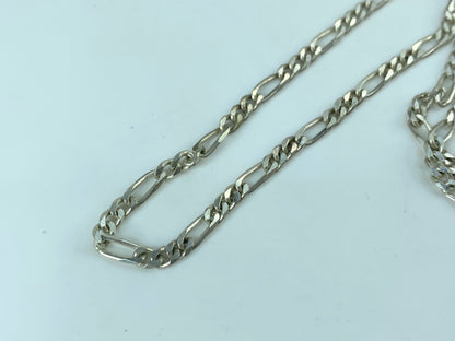 Vintage Sterling silver 925 Figaro 2.5mm 16.0" necklace 6.1g JR818