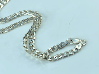 Heavy Women Men 925 Sterling Silver 5.7mm cuban Curb Link Chain 18" 30.29g JR819