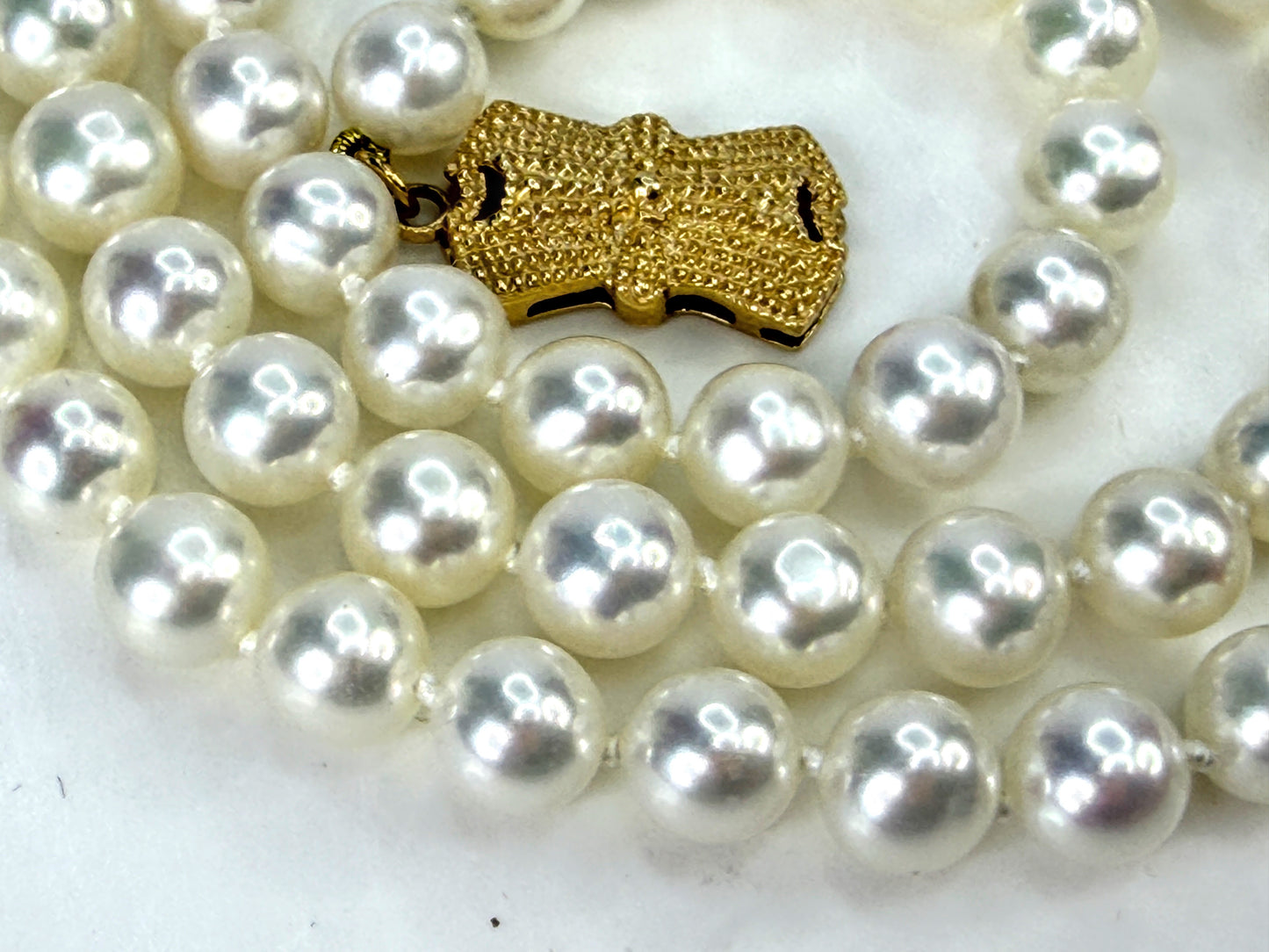 Vintage Sea Magic by Mikimoto Akoya Cultured Pearl 14K Necklace 19.6g 18" JR2039