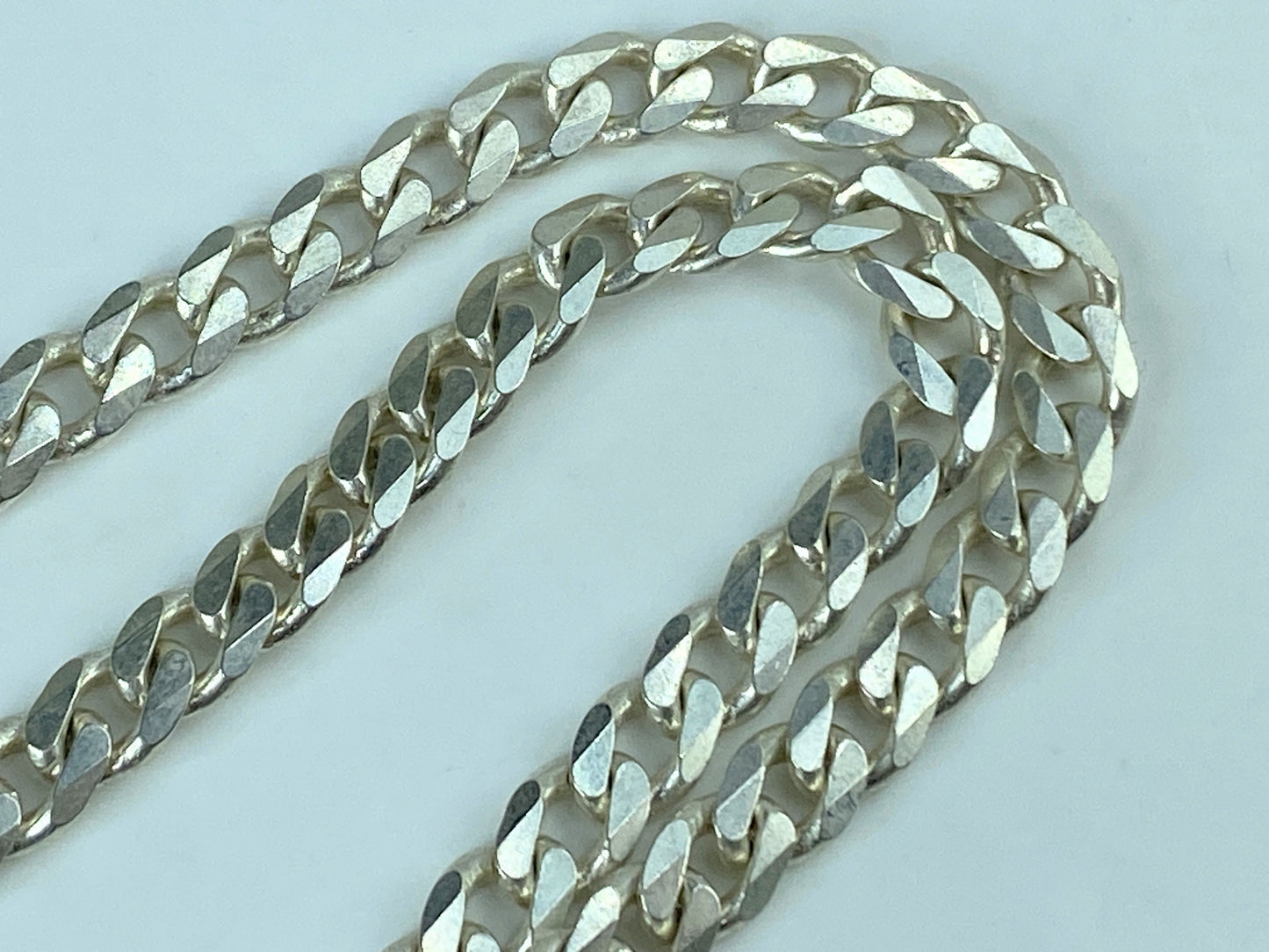 Heavy Women Men 925 Sterling Silver 5.7mm cuban Curb Link Chain 18" 30.29g JR819