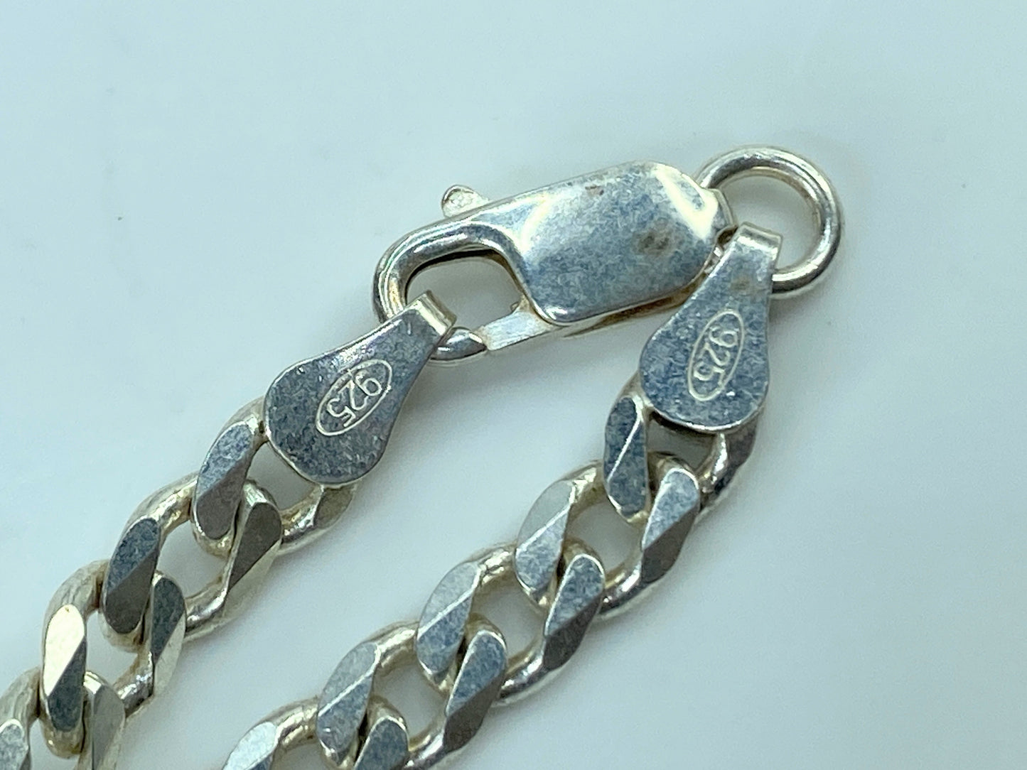 Heavy Women Men 925 Sterling Silver 5.7mm cuban Curb Link Chain 18" 30.29g JR819