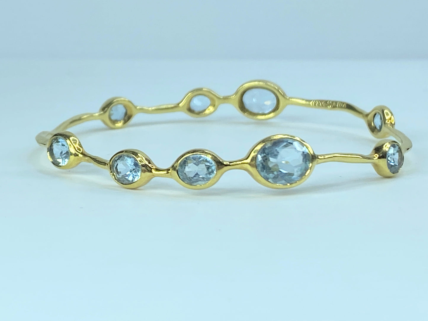 Ippolita Rock Candy 9 Stone Topaz Bangle Bracelet 18K JR8938