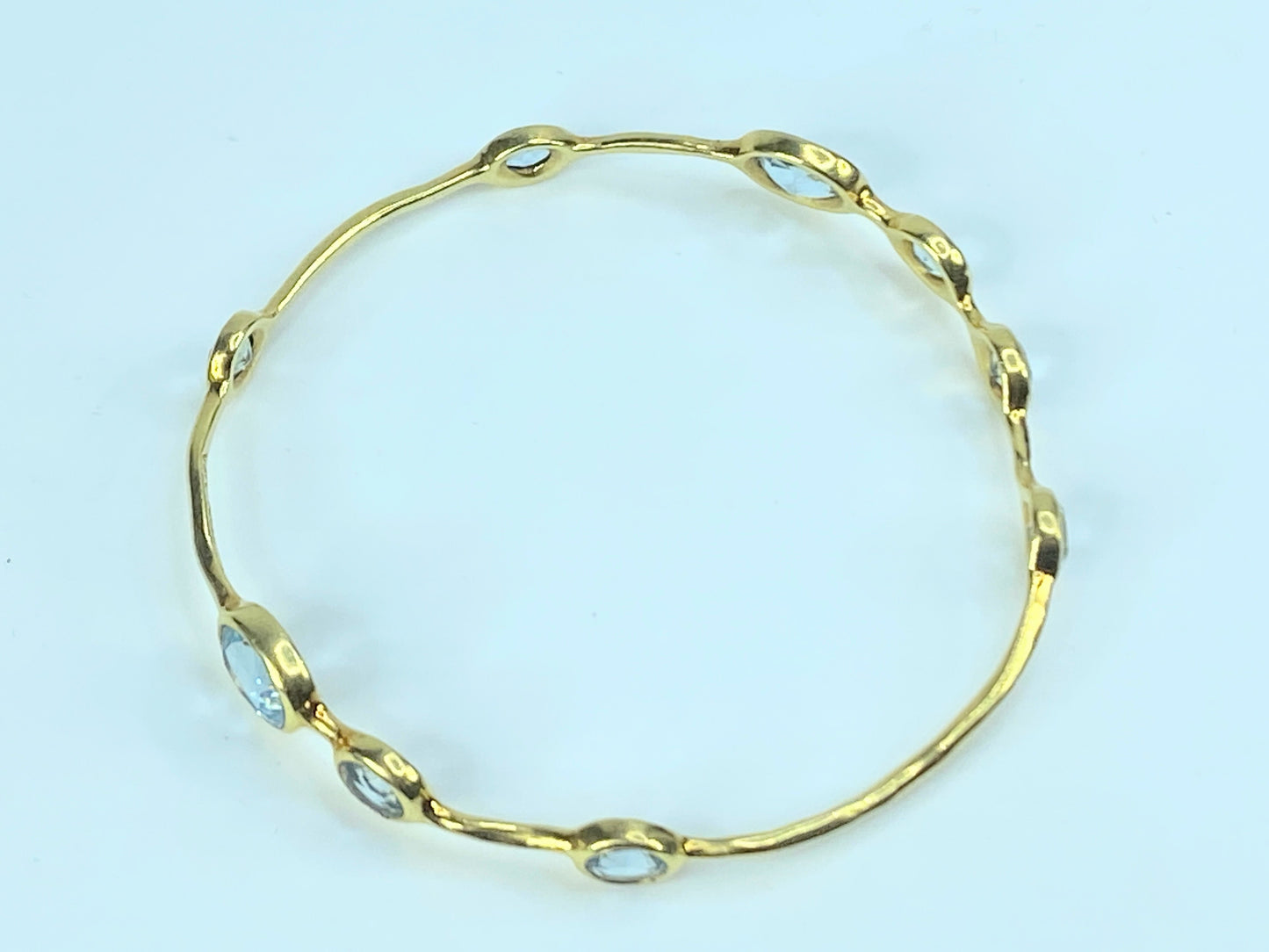 Ippolita Rock Candy 9 Stone Topaz Bangle Bracelet 18K JR8938