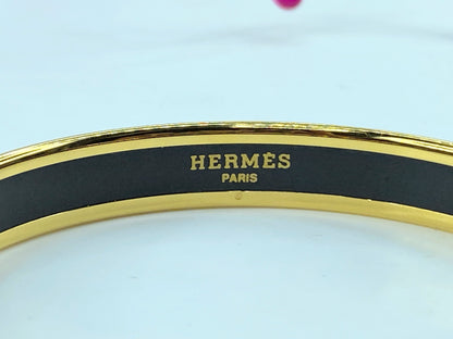 Hermes Enamel Printed Celestial Mythology Narrow Bracelet 70 Bleu 8" 10mm GS374