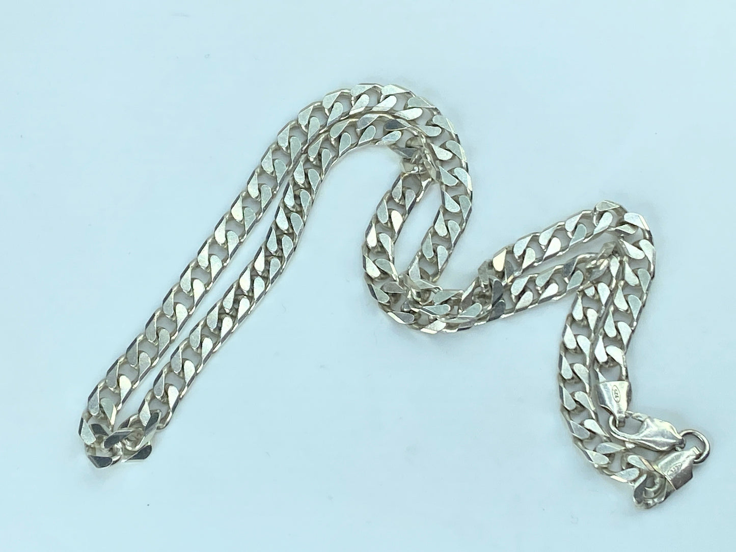 925 Sterling Silver Chain 5.5mm Cuban Curb Link Necklace 21.5" 29.7g JR824