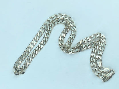925 Sterling Silver Chain 5.5mm Cuban Curb Link Necklace 21.5" 29.7g JR824