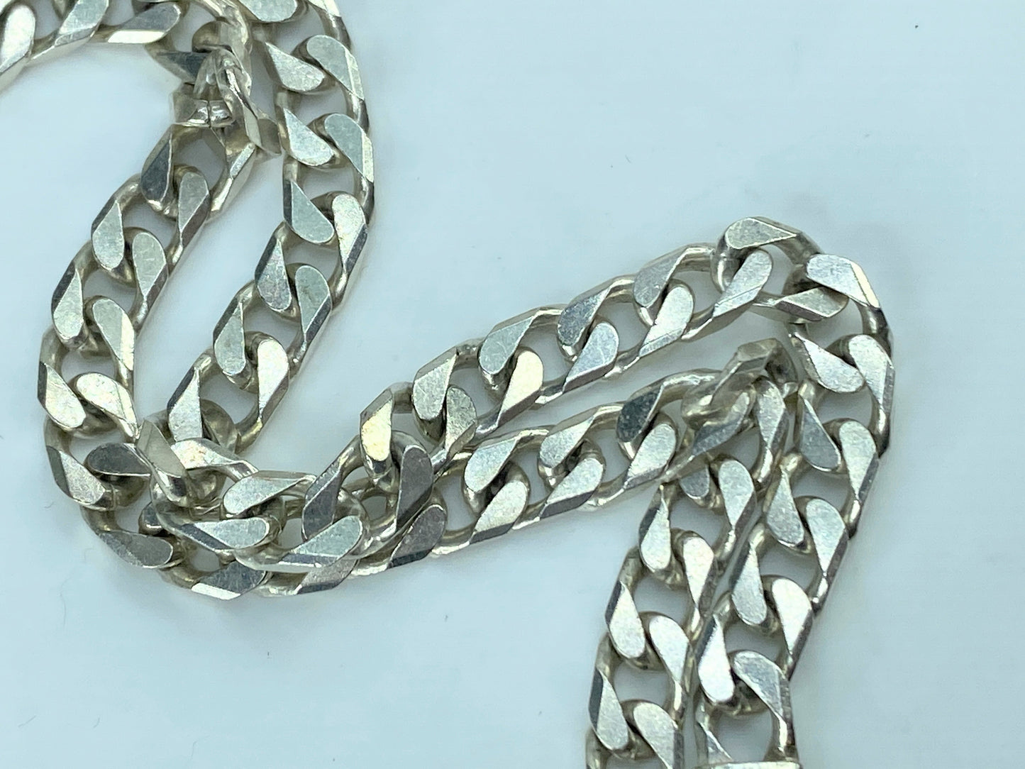 925 Sterling Silver Chain 5.5mm Cuban Curb Link Necklace 21.5" 29.7g JR824