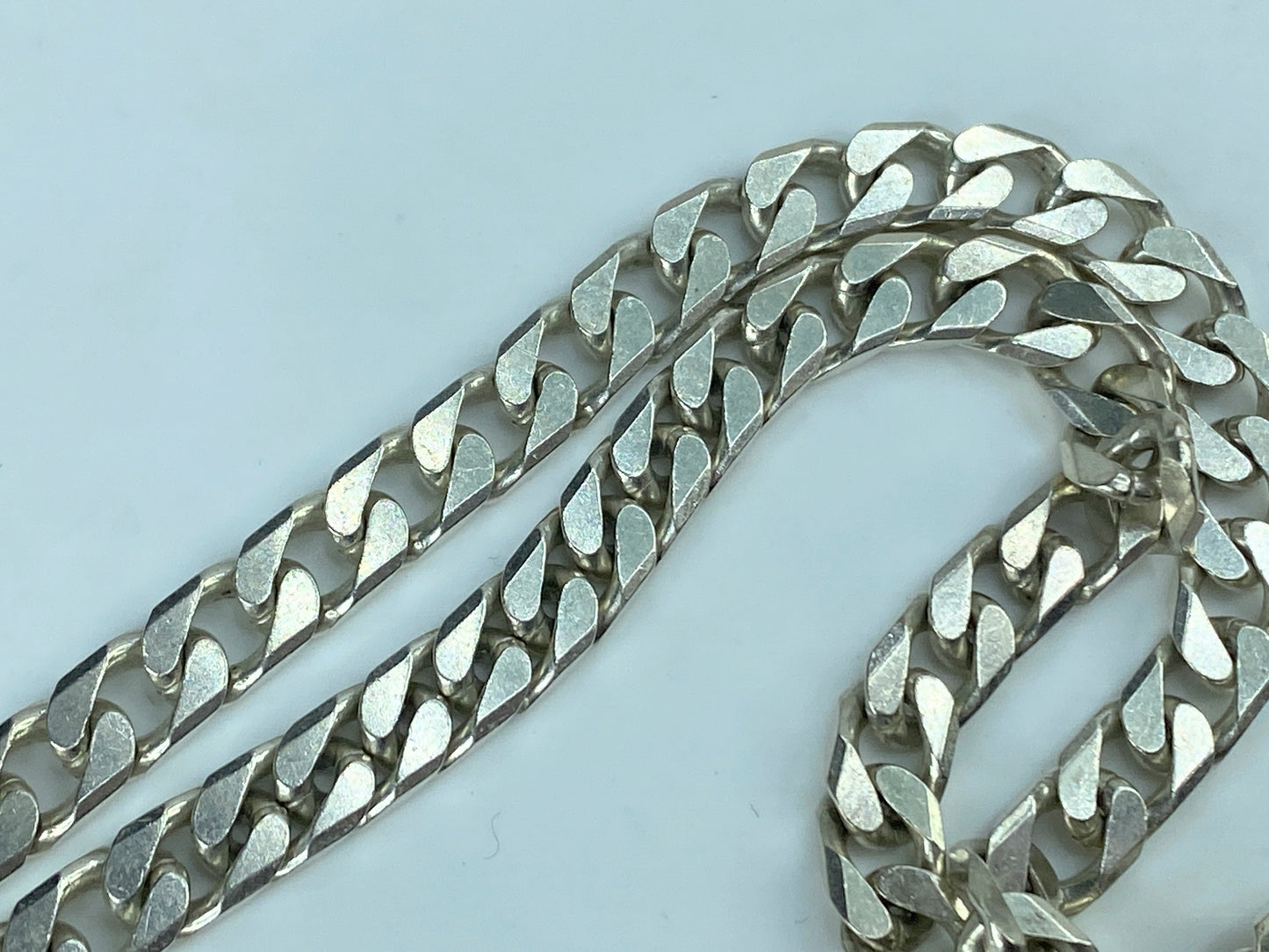 925 Sterling Silver Chain 5.5mm Cuban Curb Link Necklace 21.5" 29.7g JR824