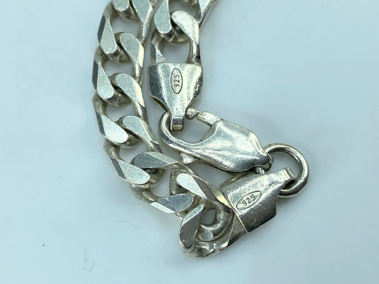 925 Sterling Silver Chain 5.5mm Cuban Curb Link Necklace 21.5" 29.7g JR824