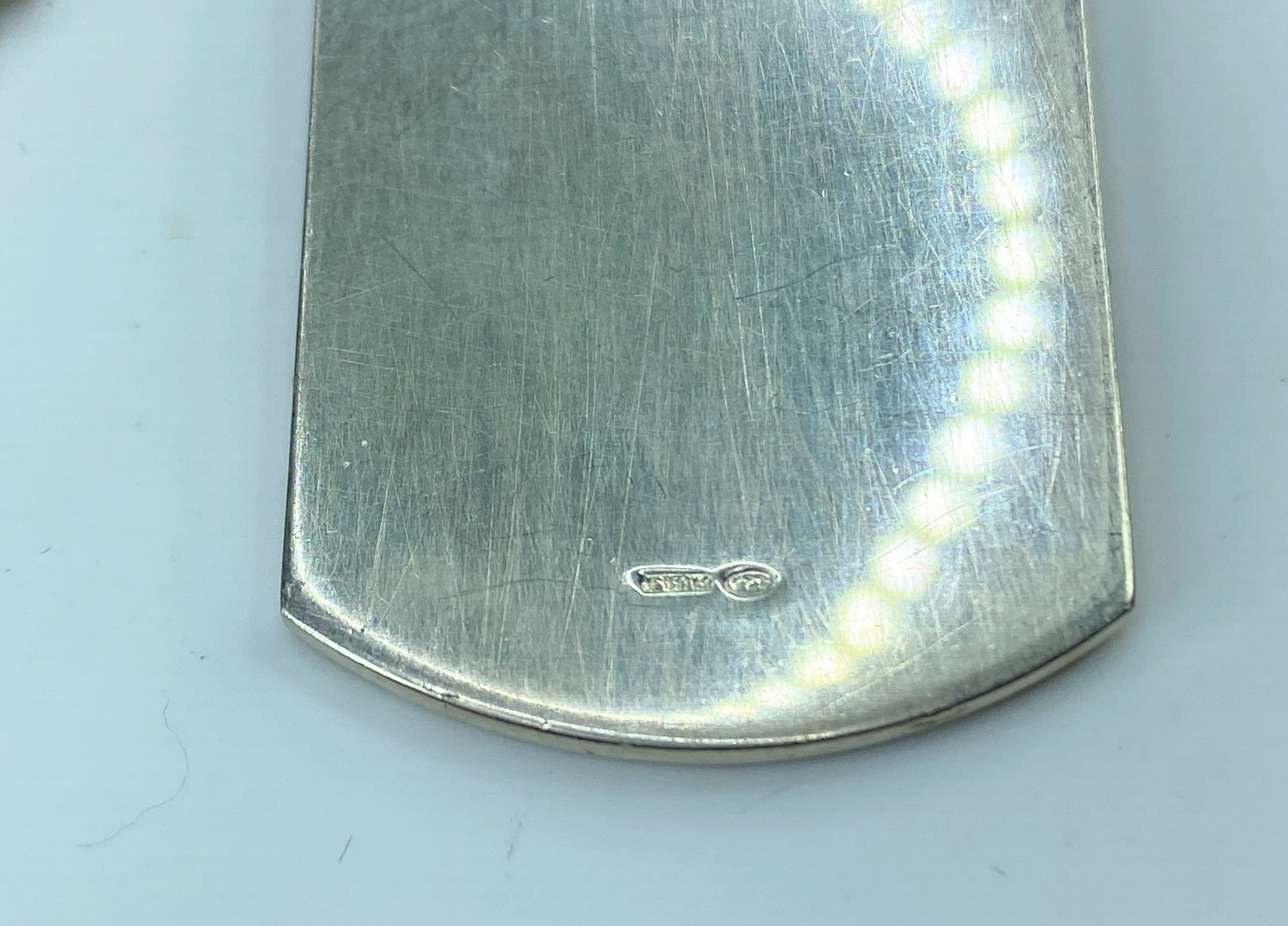 Gucci Dog Tag Pendant Necklace Sterling Silver 925 Made in Italy 22" 31g JR286