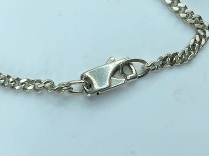 Authentic Men's GUCCI G Mark pendant drop sterling Necklace w Dust Bag JR825