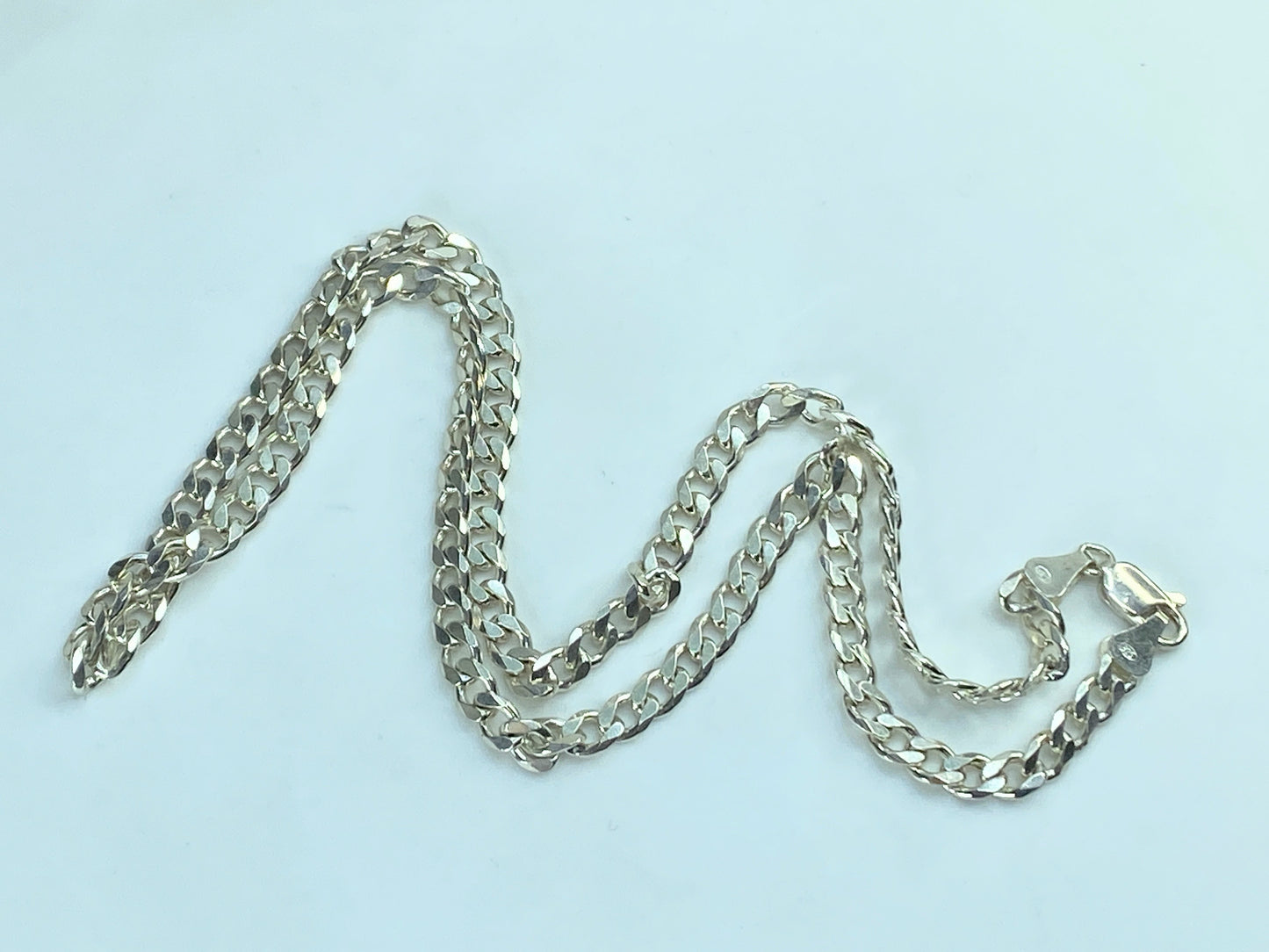Birmingham marks Sterling Silver 925 flat Cuban Curb 5.5mm Necklace 24" JR826