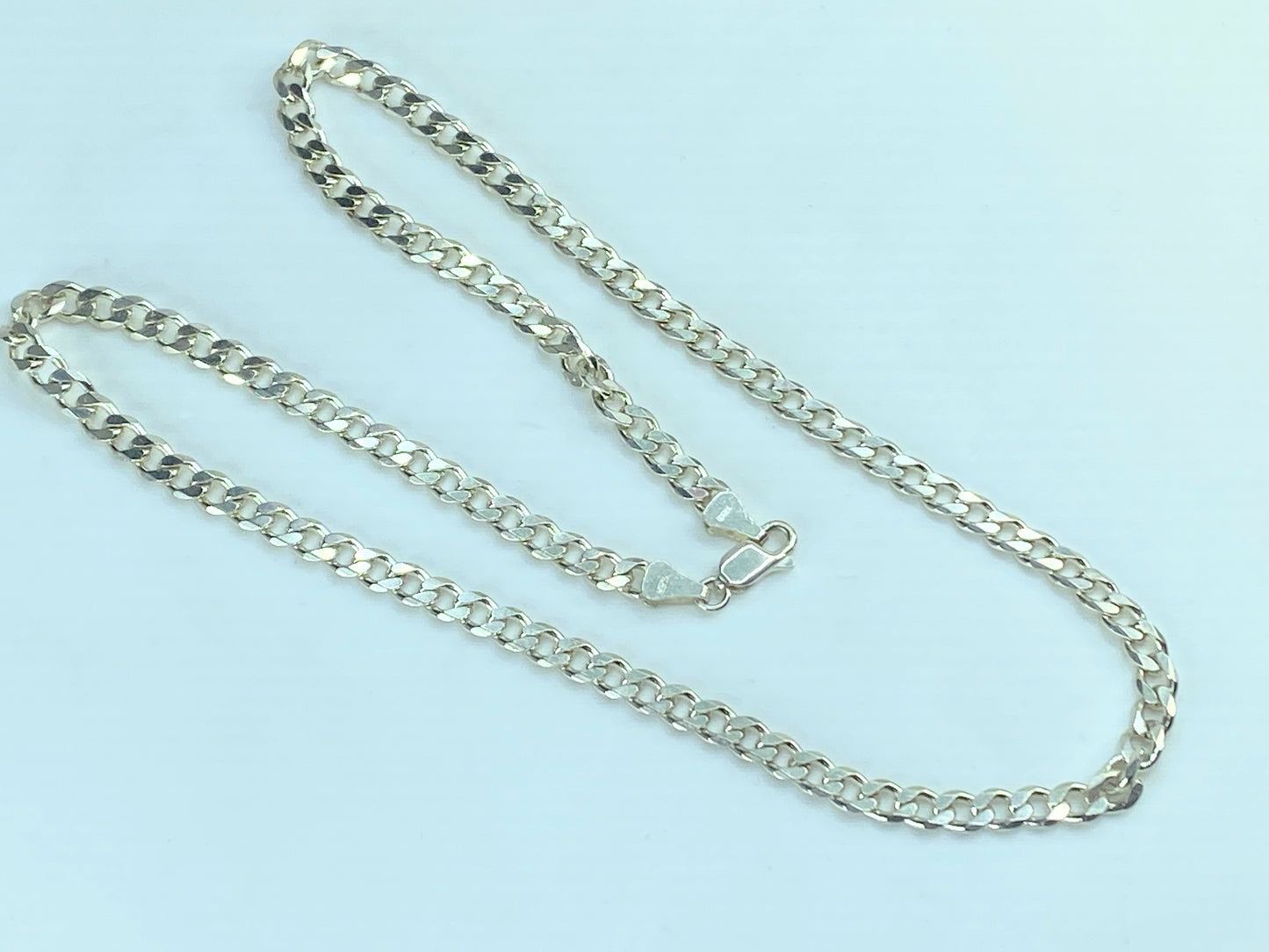 Birmingham marks Sterling Silver 925 flat Cuban Curb 5.5mm Necklace 24" JR826