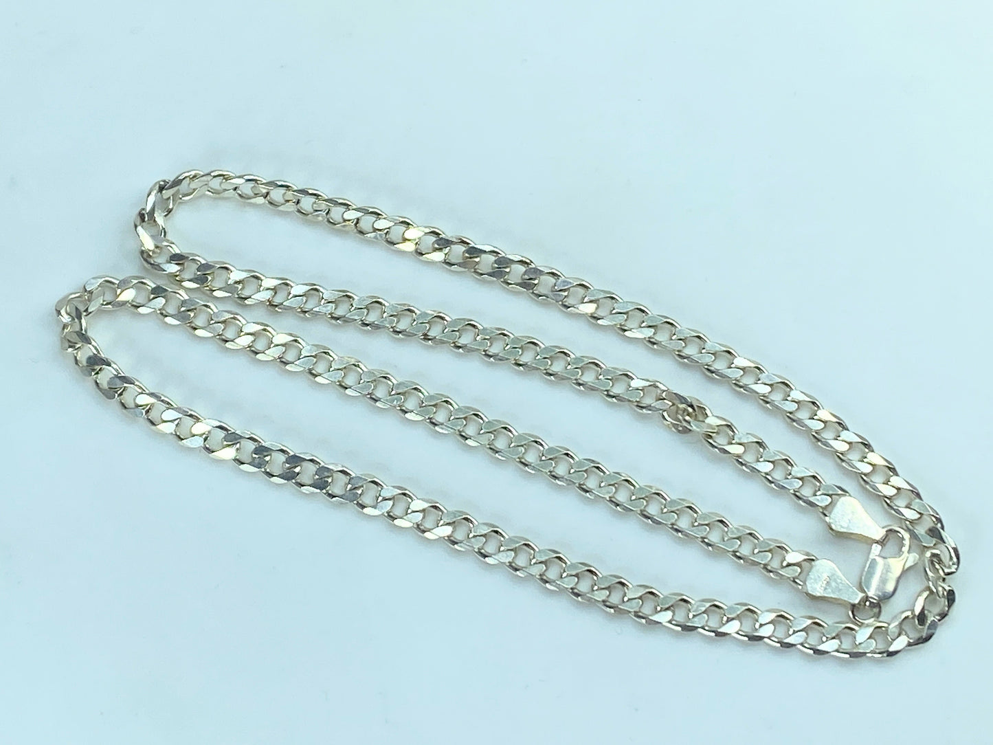 Birmingham marks Sterling Silver 925 flat Cuban Curb 5.5mm Necklace 24" JR826