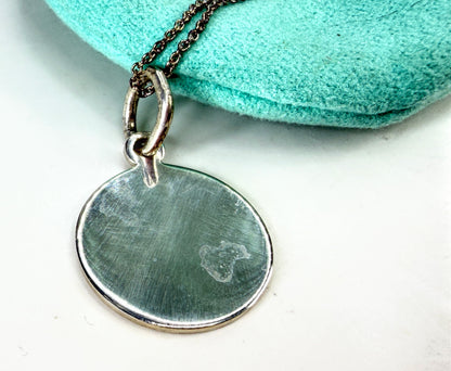 Tiffany & Co. Elsa Peretti Sterling Silver Round Disc Necklace 16" 5.4g JR2041