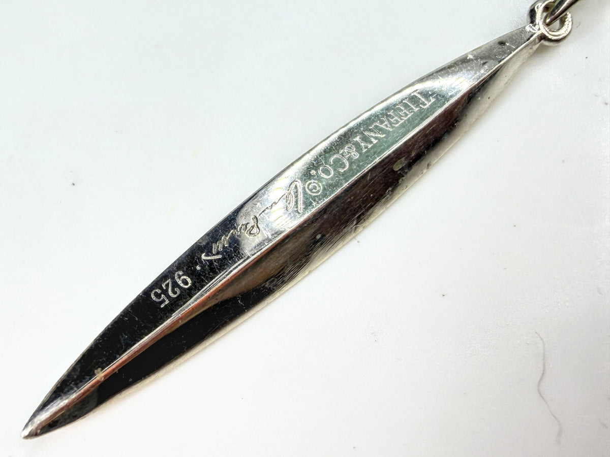 Tiffany & Co. Elsa Peretti Sterling Silver Long Tapered Pendant Necklace JR2042