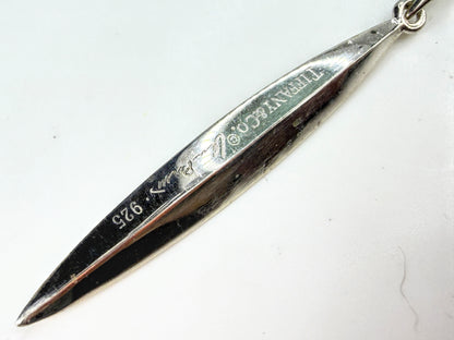 Tiffany & Co. Elsa Peretti Sterling Silver Long Tapered Pendant Necklace JR2042