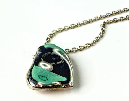 Tiffany & Co. Paloma Picasso Sterling Silver Full Heart Necklace 3.2g 16" JR2043
