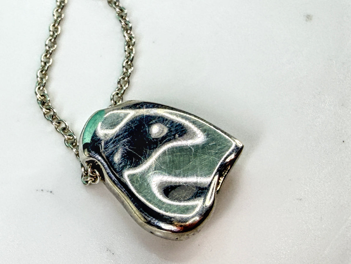 Tiffany & Co. Paloma Picasso Sterling Silver Full Heart Necklace 3.2g 16" JR2043