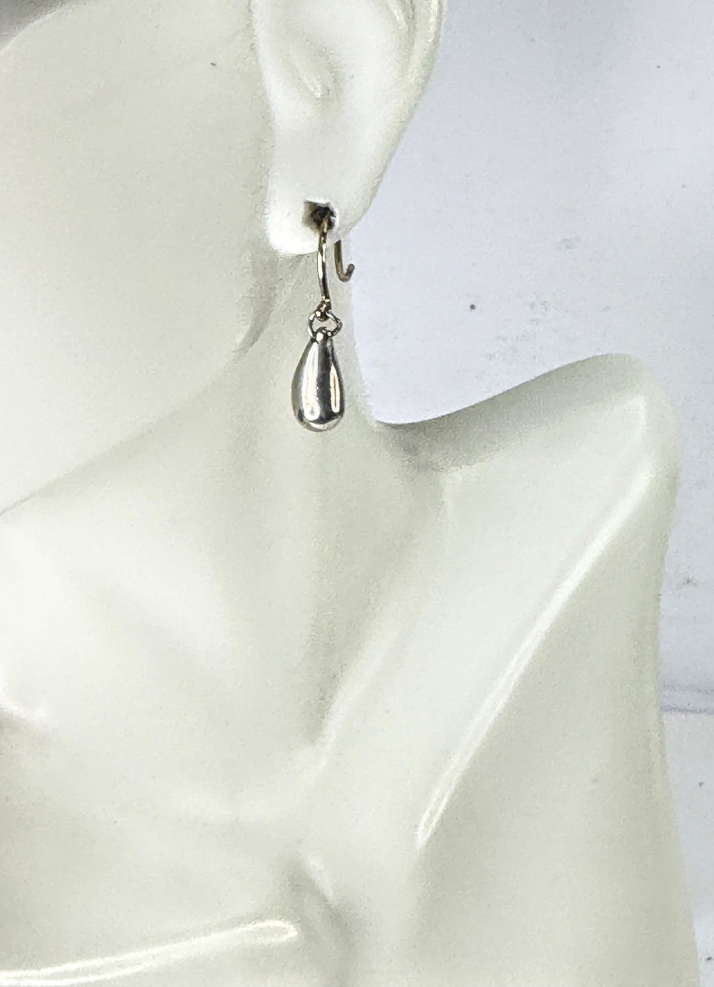 Tiffany & Co Elsa Peretti Sterling Silver Teardrop Hook Earrings 3.7g JR2044