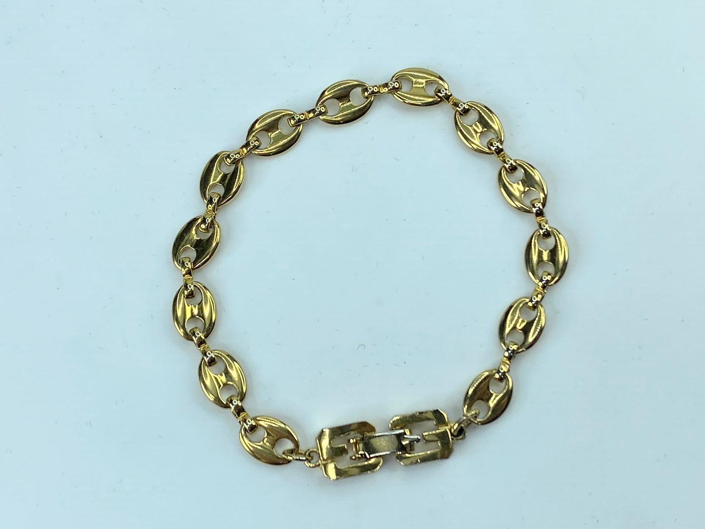 France Vintage Givenchy Bracelet anchor link in gold tone 7.25" 7.8g GS375