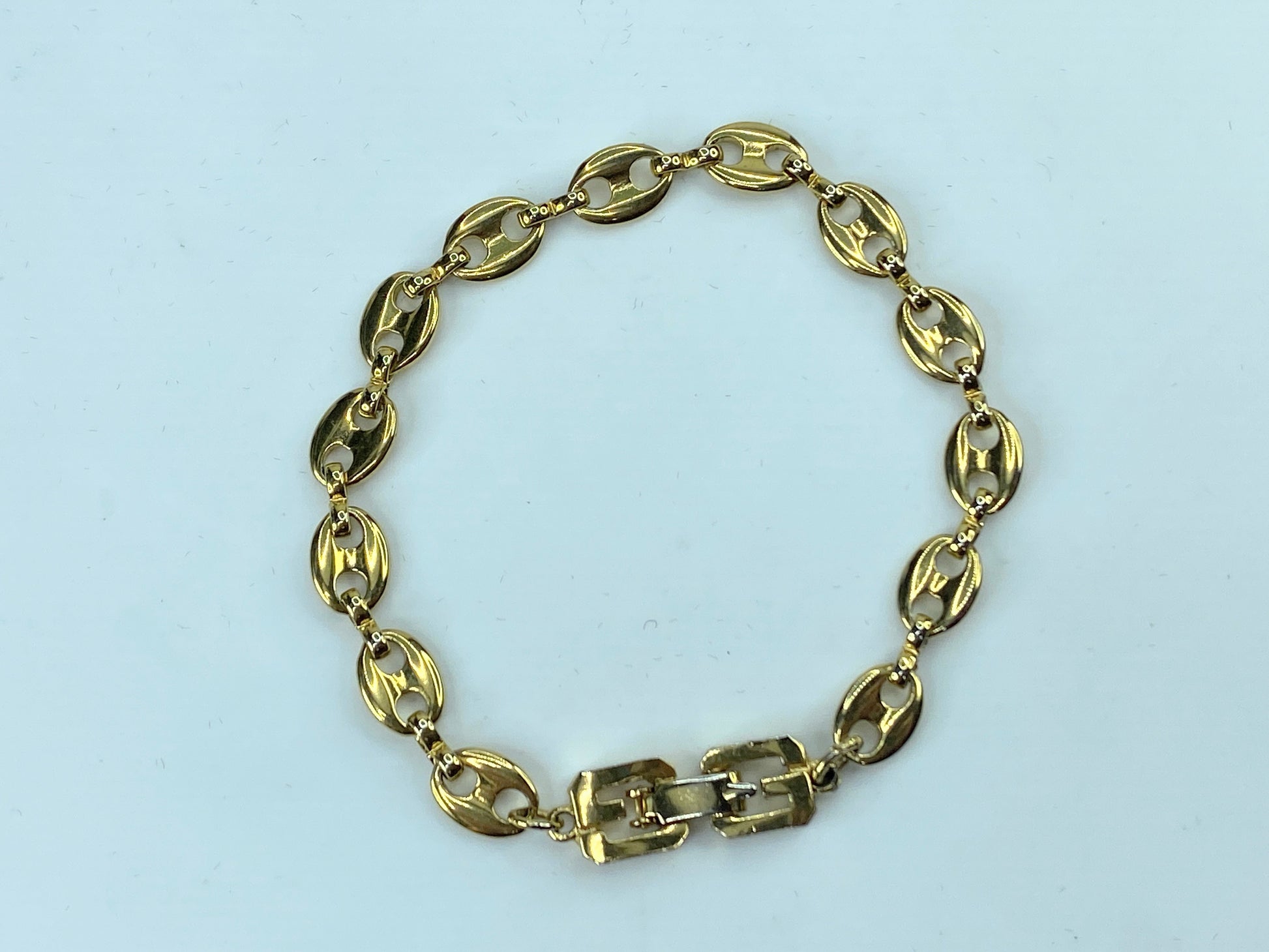 France Vintage Givenchy Bracelet anchor link in gold tone 7.25" 7.8g GS375