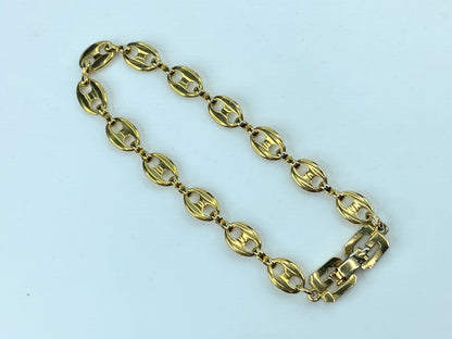 France Vintage Givenchy Bracelet anchor link in gold tone 7.25" 7.8g GS375