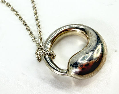 Tiffany & Co. Elsa Peretti Eternal Circle Sterling Necklace 16.5" 5.7g JR2045