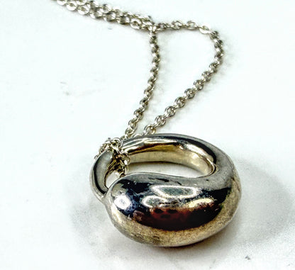 Tiffany & Co. Elsa Peretti Eternal Circle Sterling Necklace 16.5" 5.7g JR2045