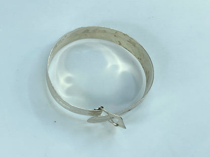 Handmade Sterling Silver 13mm etched Bucket belt children bangle 5.75" 11g JR829