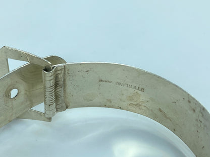 Handmade Sterling Silver 13mm etched Bucket belt children bangle 5.75" 11g JR829