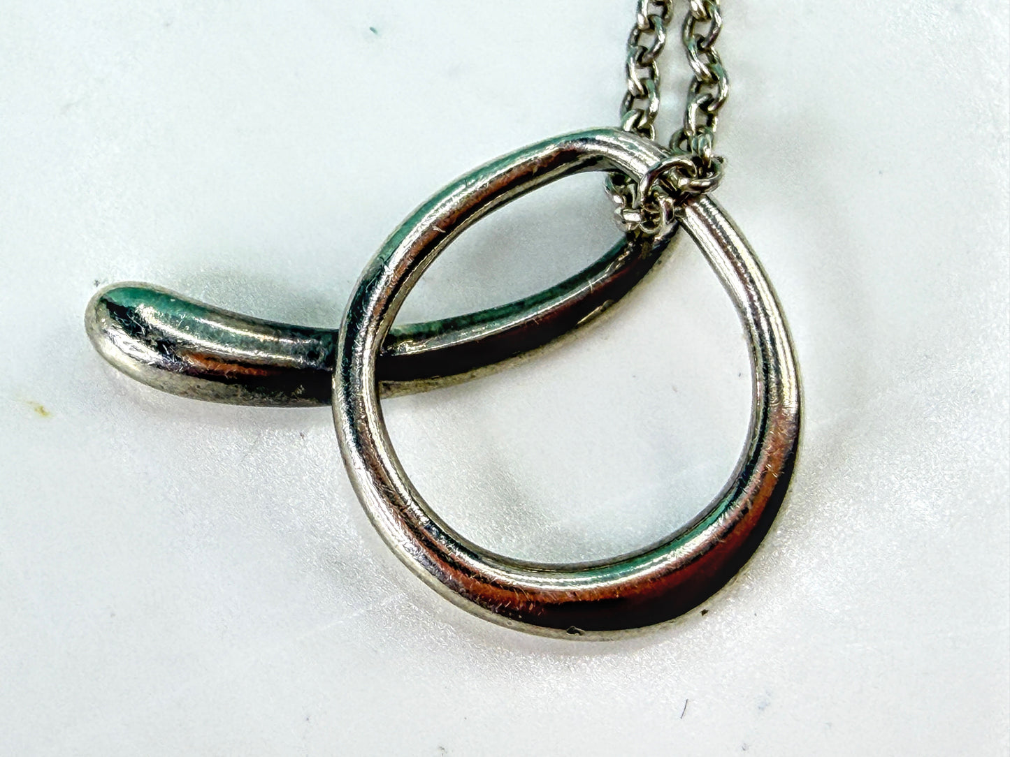 Tiffany & Co. Sterling Silver Initial Q Pendant Necklace 16" 4.3g JR2047