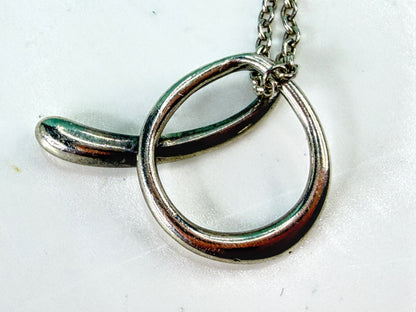 Tiffany & Co. Sterling Silver Initial Q Pendant Necklace 16" 4.3g JR2047