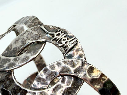 Vintage IPPOLITA Hammered Oval Link stackable Sterling Silver Bracelet JR1318