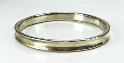 Tiffany & Co. Vintage 1837 Sterling Silver 7mm Bangle Bracelet 32g 7.5" JR2048