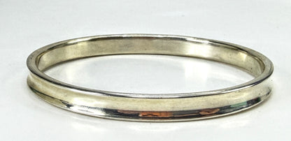 Tiffany & Co. Vintage 1837 Sterling Silver 7mm Bangle Bracelet 32g 7.5" JR2048
