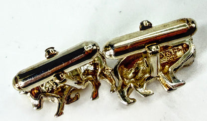 Tiffany & Co. Figural Bear and Bull Sterling Silver Cufflinks 9.2g SS482