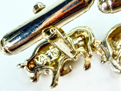 Tiffany & Co. Figural Bear and Bull Sterling Silver Cufflinks 9.2g SS482