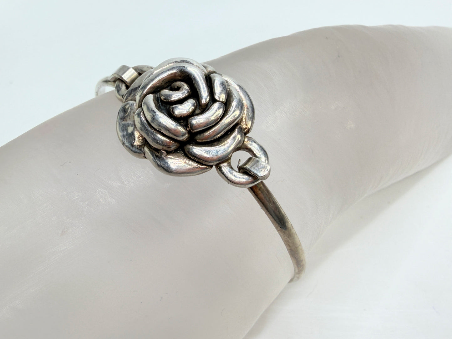 Vintage Ippolita Sterling Silver Hammer stackable Link Cuff Bracelet JR1319