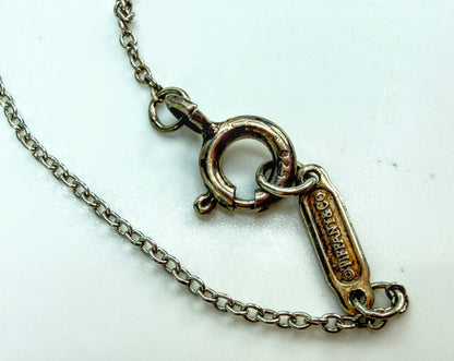 Rare Tiffany & Co Diamond Notes Bar Pendant Necklace Sterling Silver 16" JR2049