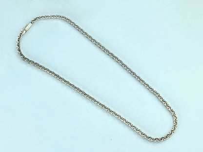 Silver Sterling 4mm 15.5 Inch Wheat Braid Link Rolo Chain Necklace 27.2g JR835