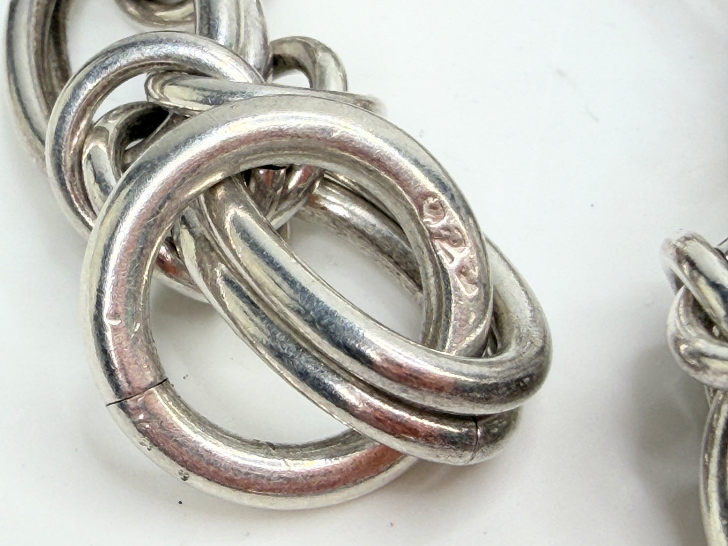 Solid Sterling Silver Multi Link Chain Bracelet Heavy 46.3g JR1353